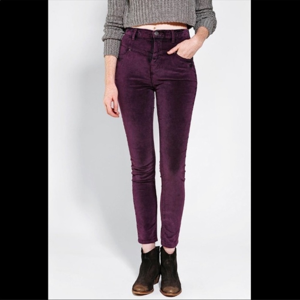 Urban Outfitters Ecote high waist velour jeans